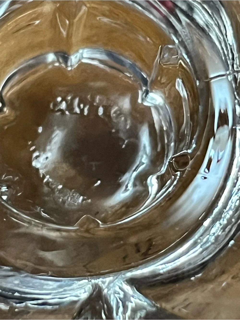Orrefors Crystal Lotus Flower Art Glass Candle Holder